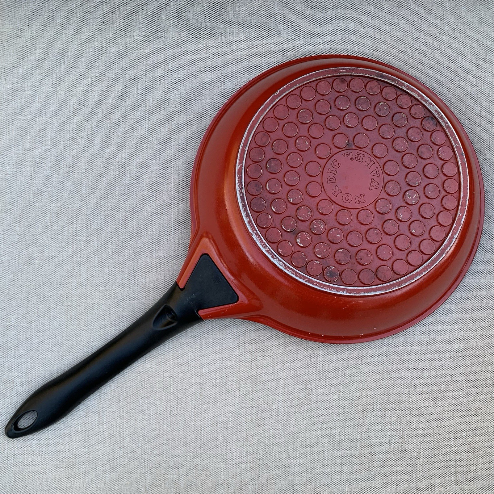 Nordic Ware Vintage Red Skillet Frying Pan 10.25″ Nonstick Made in USA