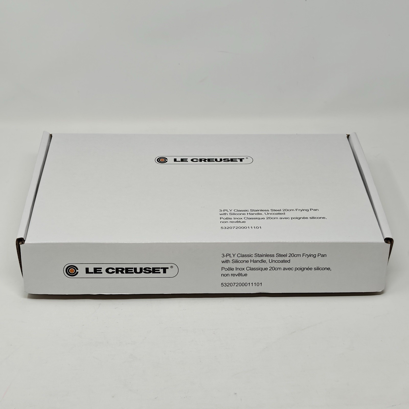 Le Creuset 3 ply Triple Stainless Steel Uncoated Frying Pan 20cm Silicon Handle