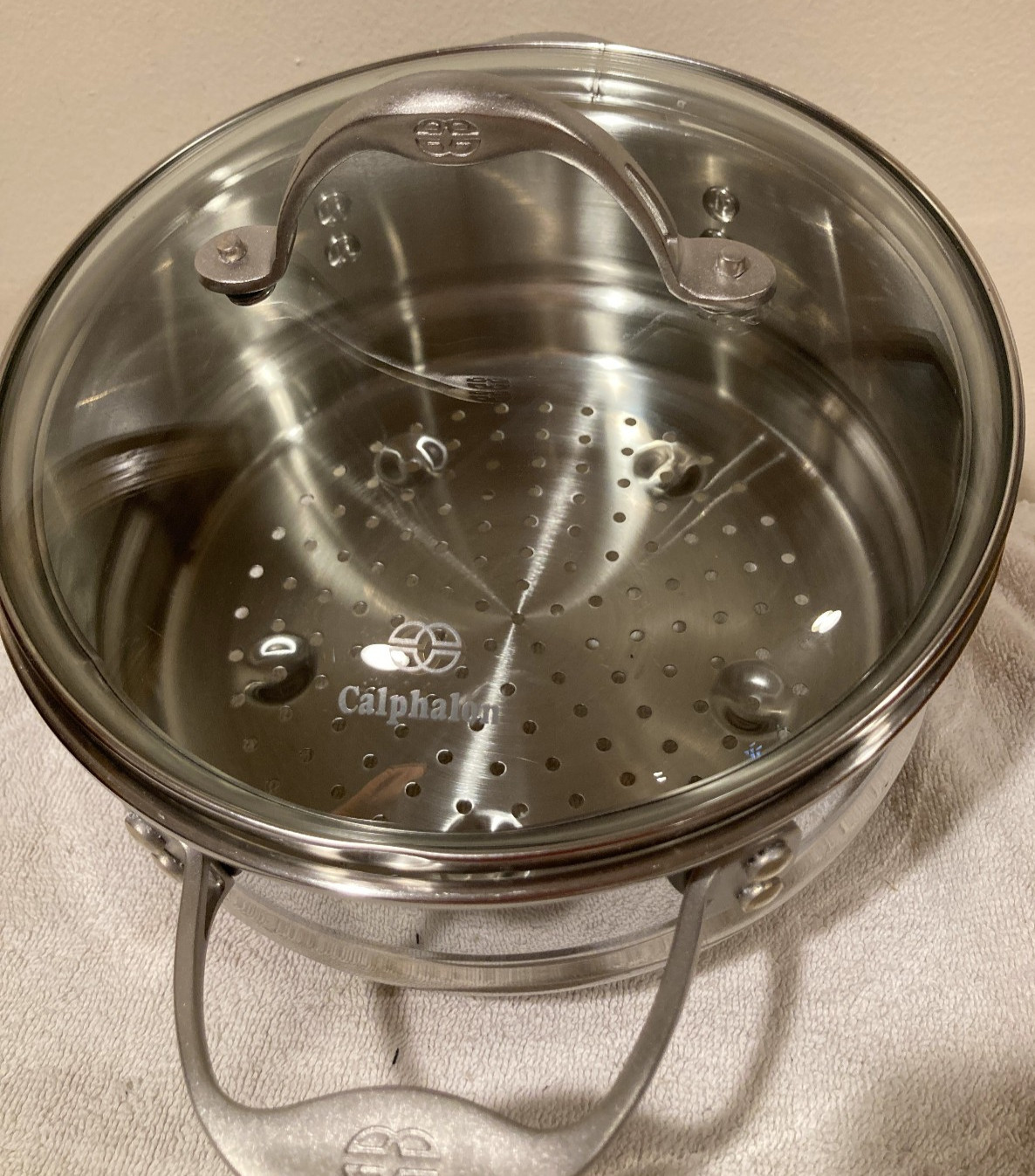 Calphalon Stainless Steel Steamer Insert & Lid 8.5 Inch