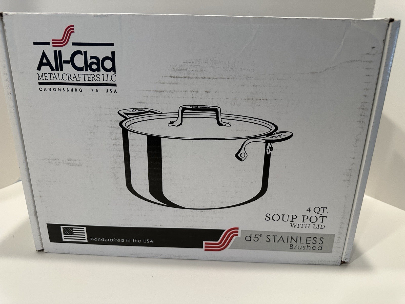 All-Clad D5 Brushed Stainless 4Qt Soup Pot with lid