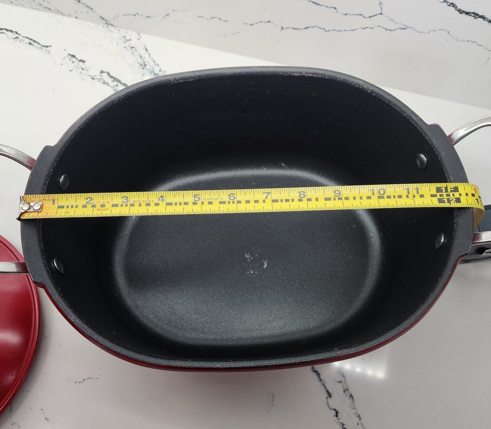 T-fal Oval Covered Pot 6.3 Qt Ruby RED 12″ Nonstick