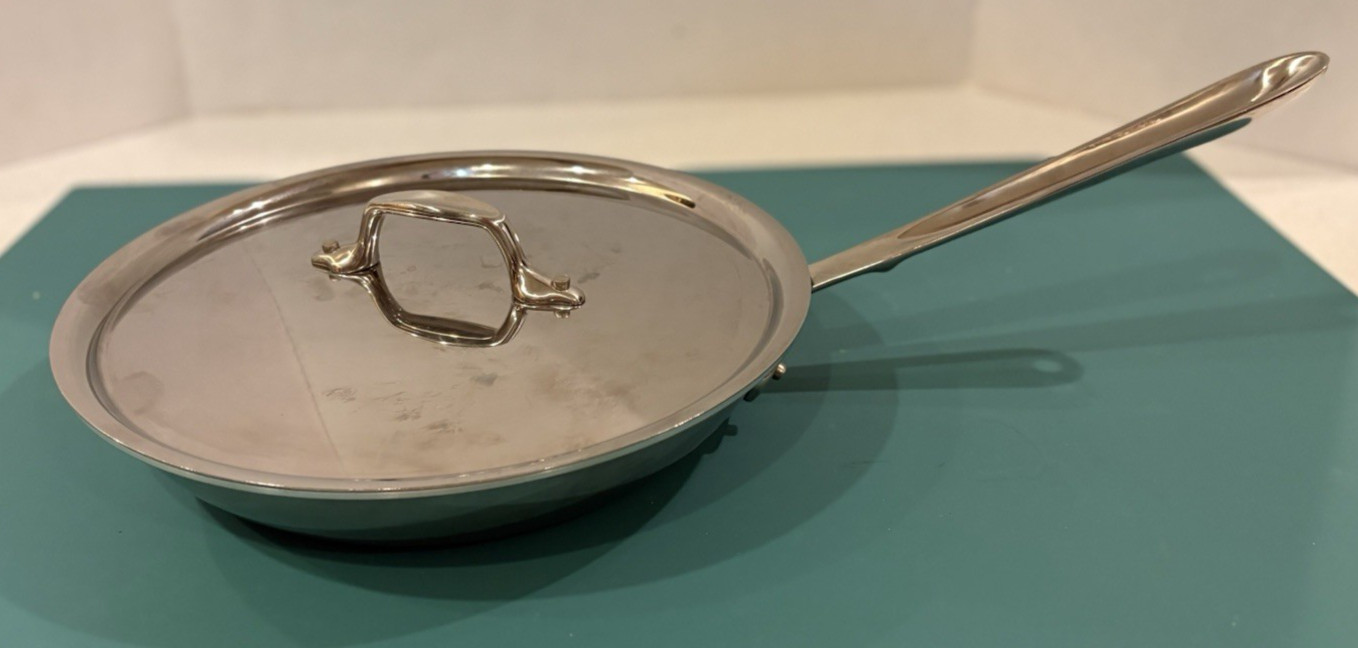 All-Clad D3 10″ Fry Pan Stainless Steel – With Lid