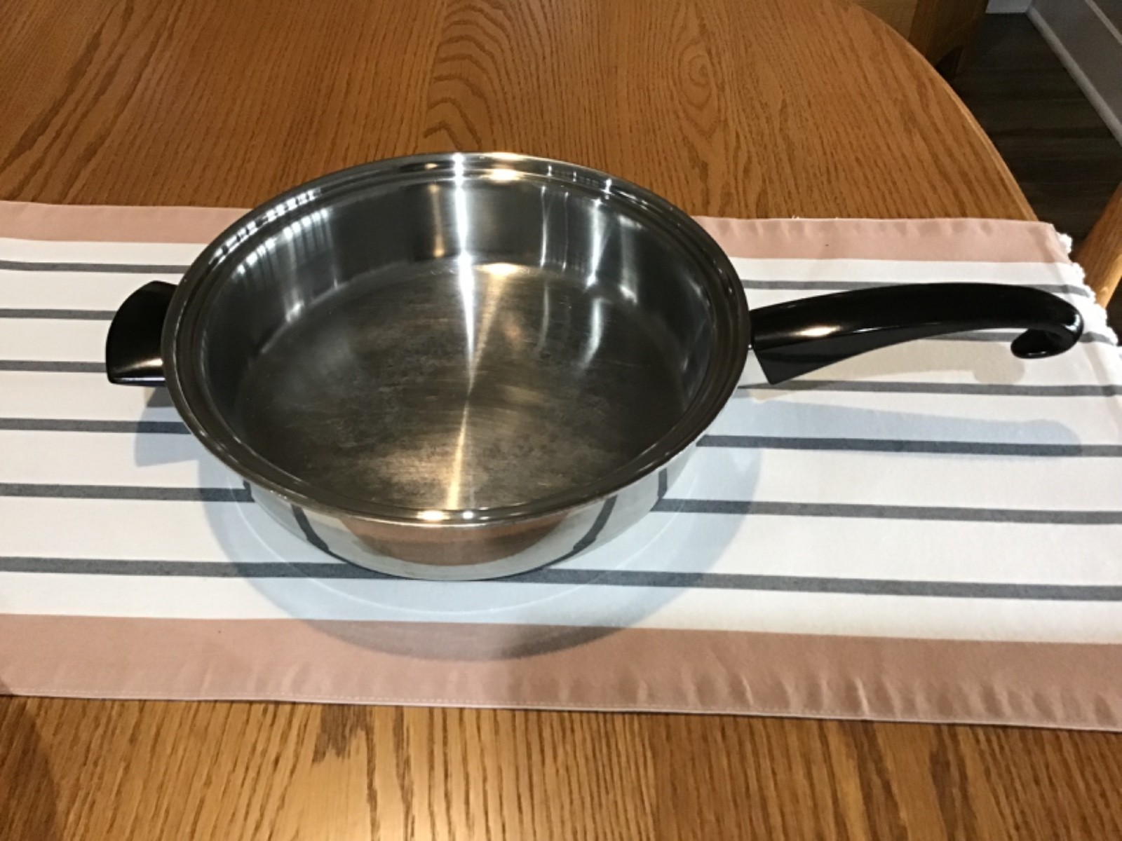 Vtg Seal-O-Matic Thermium Multi-Plex 11” Steel Skillet W/Dome Lid & Egg Poacher