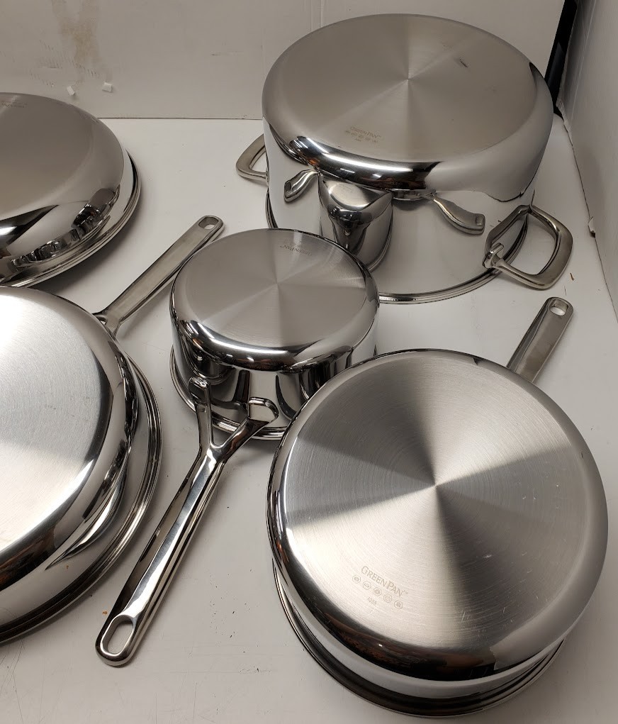 GreenPan Spectra Diamond 11 Pc Cookware Set 3 Ply Stainless Ceramic