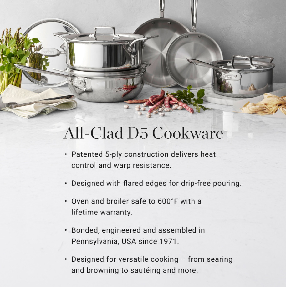 All-Clad D5® Stainless-Steel Saucepan