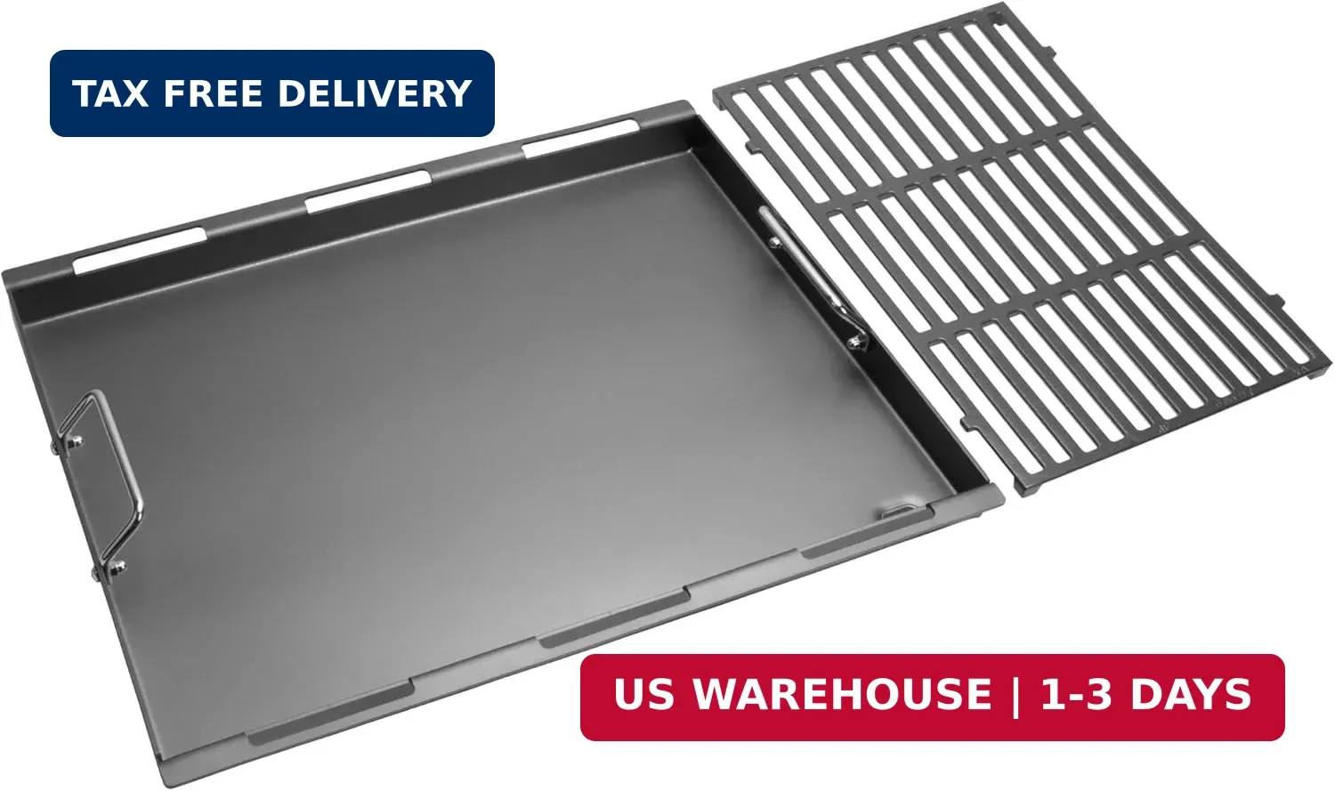 Cooking Griddle Inserts and Grate for Weber Genesis II 400 Series, Flat Top Gril