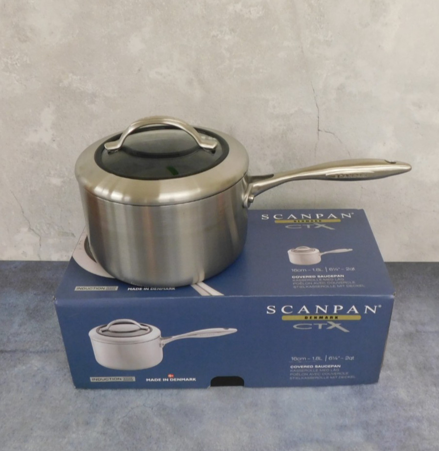 Scanpan CTX Nonstick Induction Covered Saucepan, 2 Quart – New