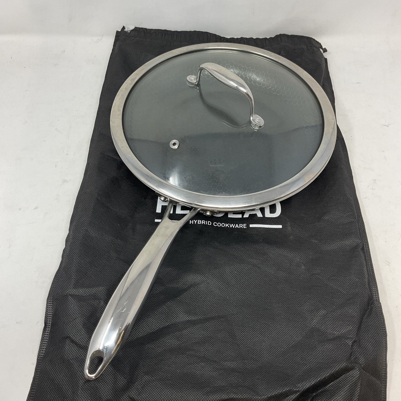 HexClad Hybrid 10 Inch Stainless Steel 10″ Frying Pan Nonstick W/ Lid