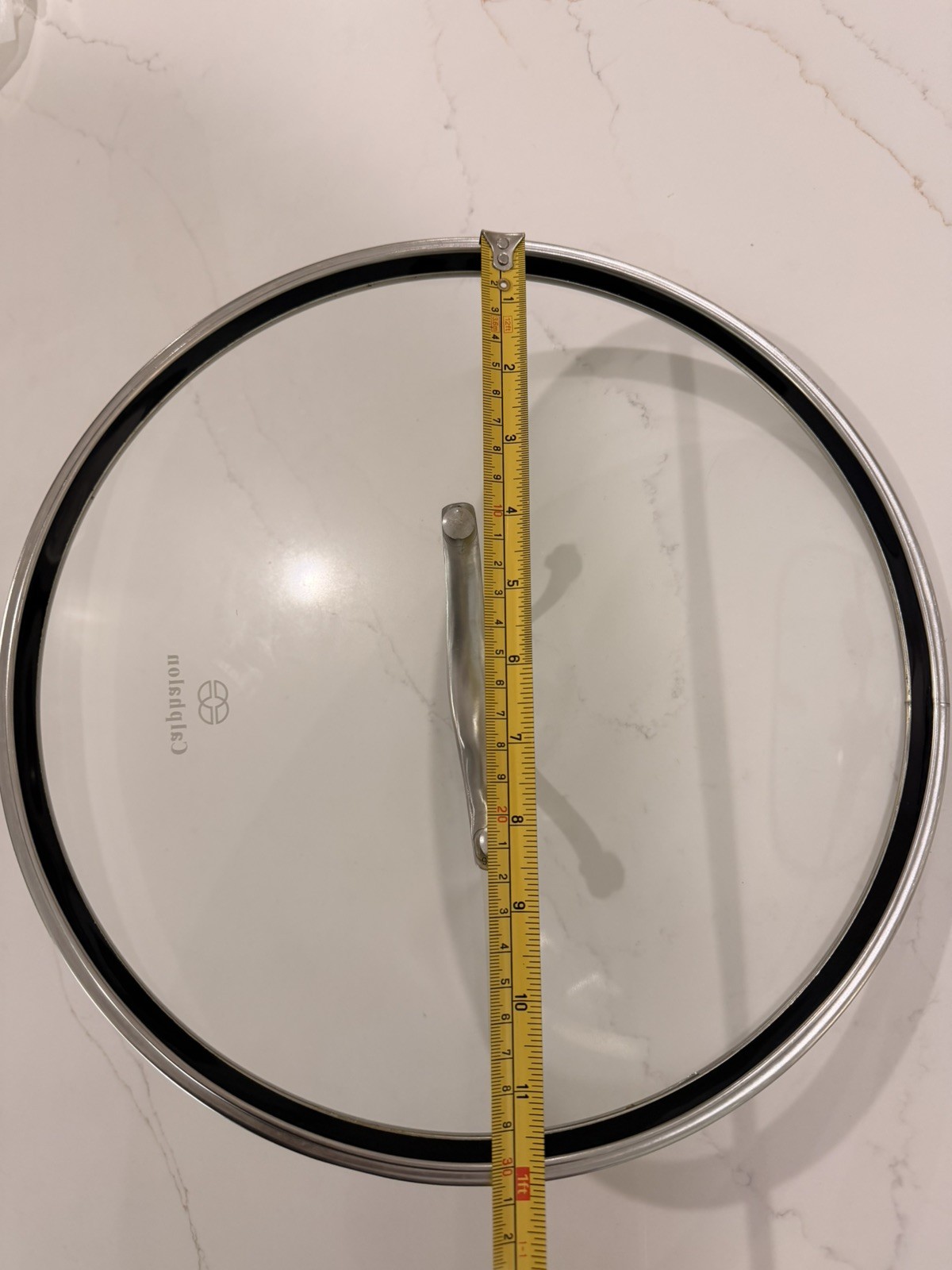 Lot of 3 Calphalon Glass Replacement Lids 12″ 10″ 8.5″ Stainless Rim & Handle