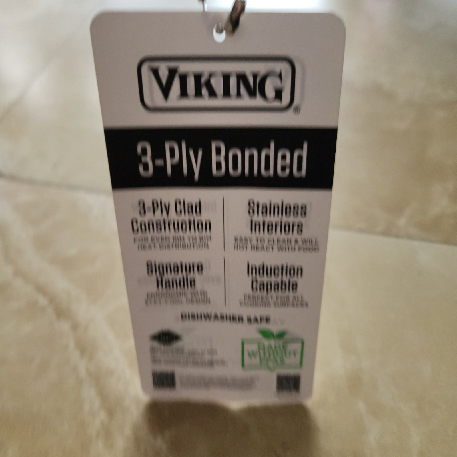 Viking 3-Ply 18/8 Stainless Steel Saute Pan Glass Lid- 5.25 Qt/4.9 L- NWT!