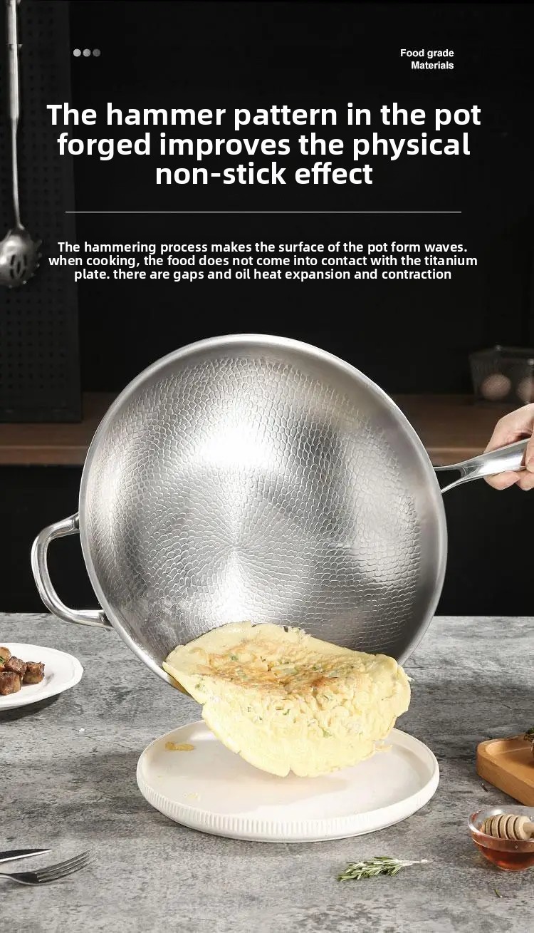 New Pure Titanium Pan, 100% Titanium Pans for Cooking Non Stick, Stainless Steel