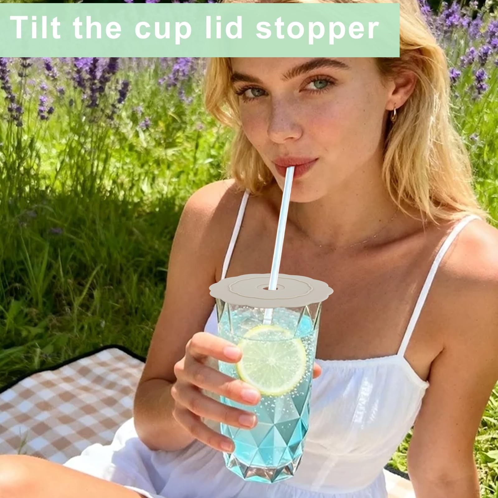 4pcs Silicone Cups Lids, 10cm/4in Reusable Safety Silicone Drink Covers with …