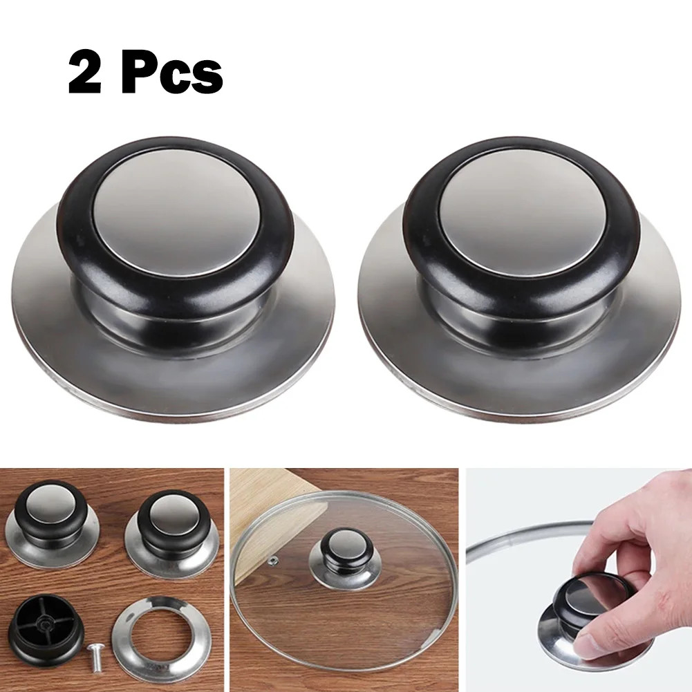 2Pcs Replacement Knob Handle for Glass Lid Knob Handle Stainless Steel Pot Pan C