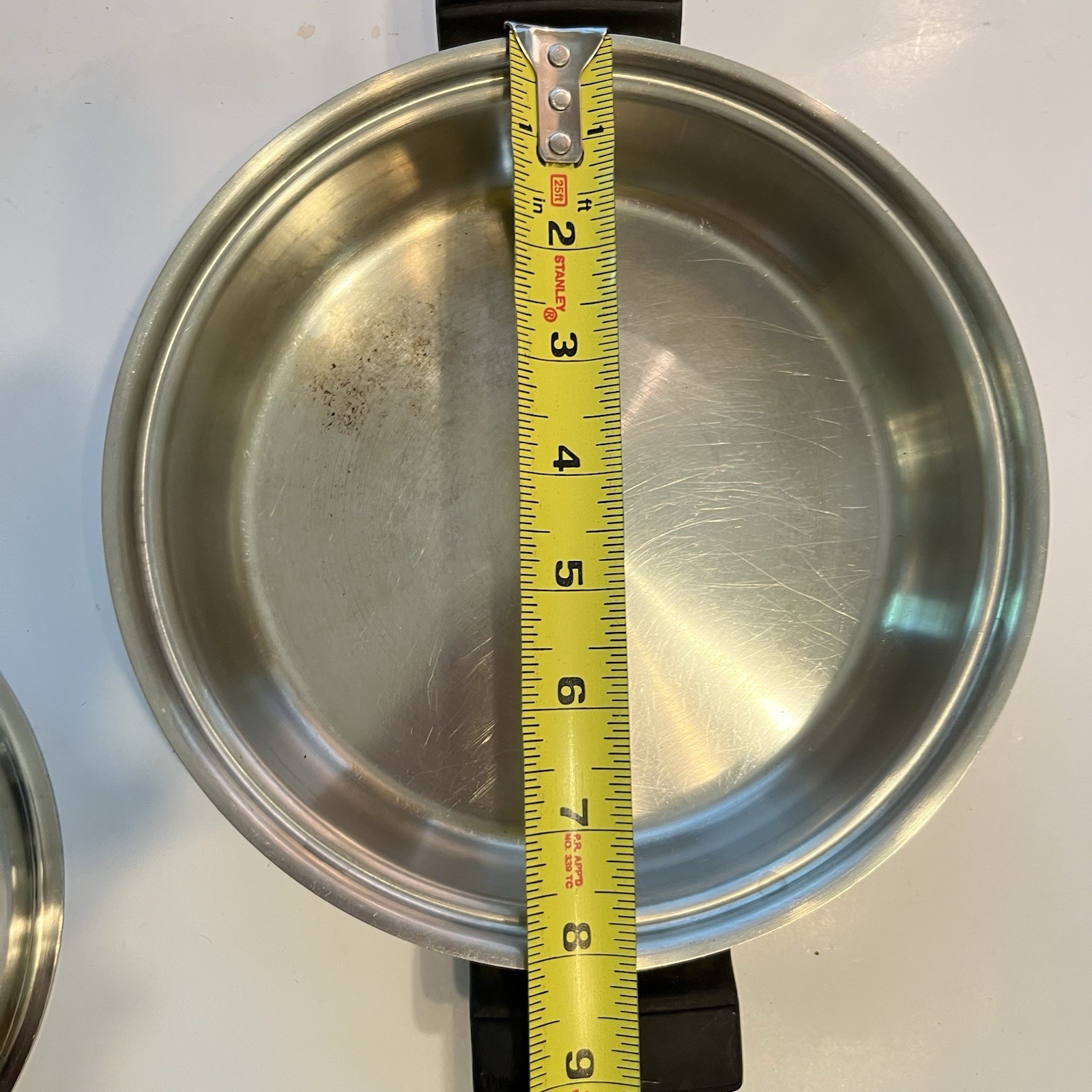 Royal Queen 3 Ply Multi Core Stainless Steel 1 qt With Lid Vtg SEE 8″