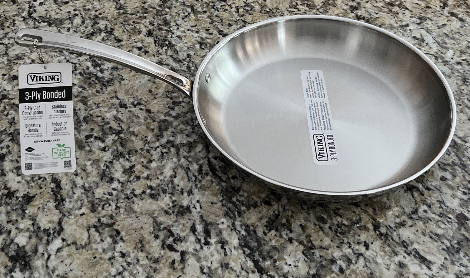 Viking Cookware 3-Ply Stainless Steel 12 Inch Frying Pan Skillet NWT