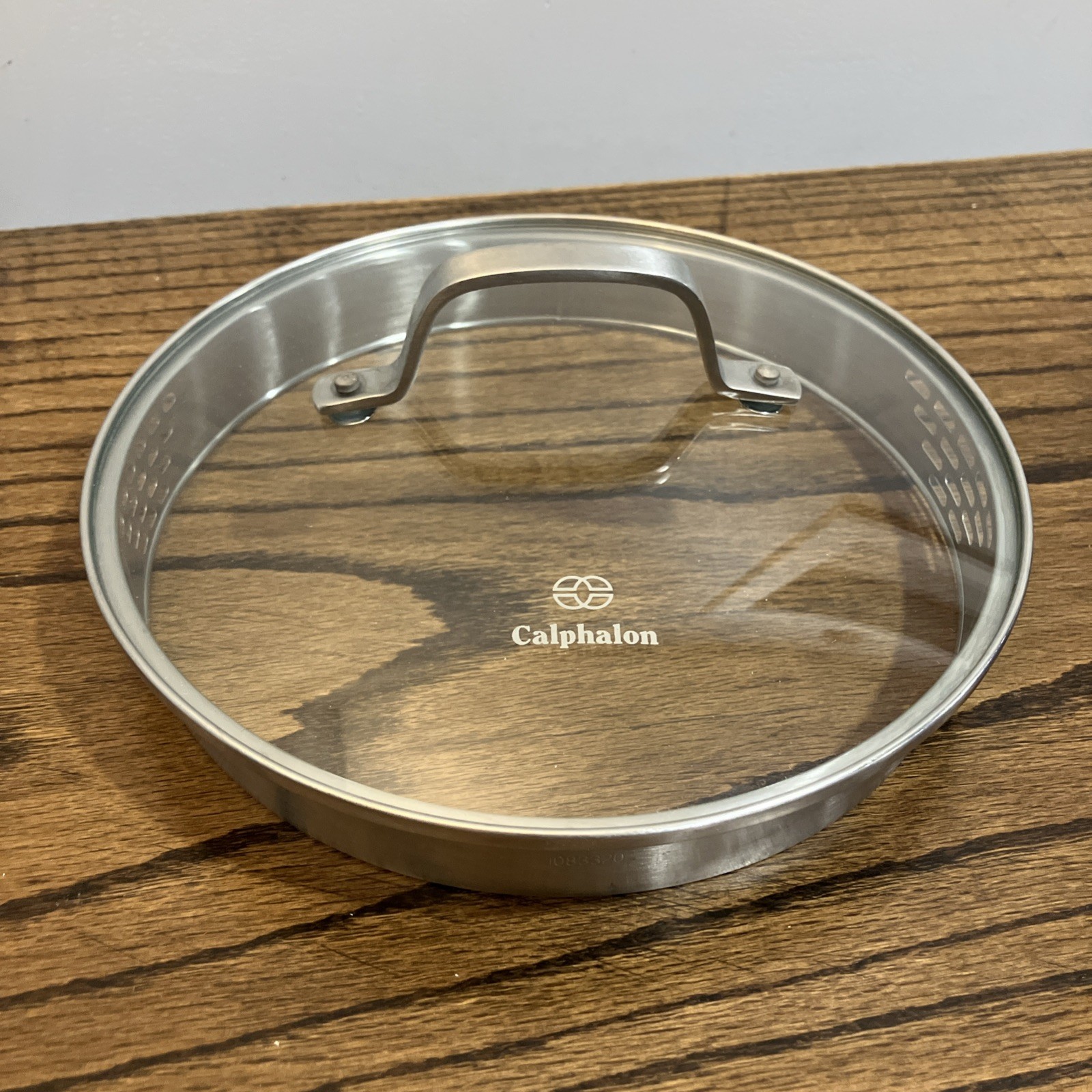 Calphalon 8 Glass Straining Replacement Lid Outside 9 3/8 Inside 8 9/16”