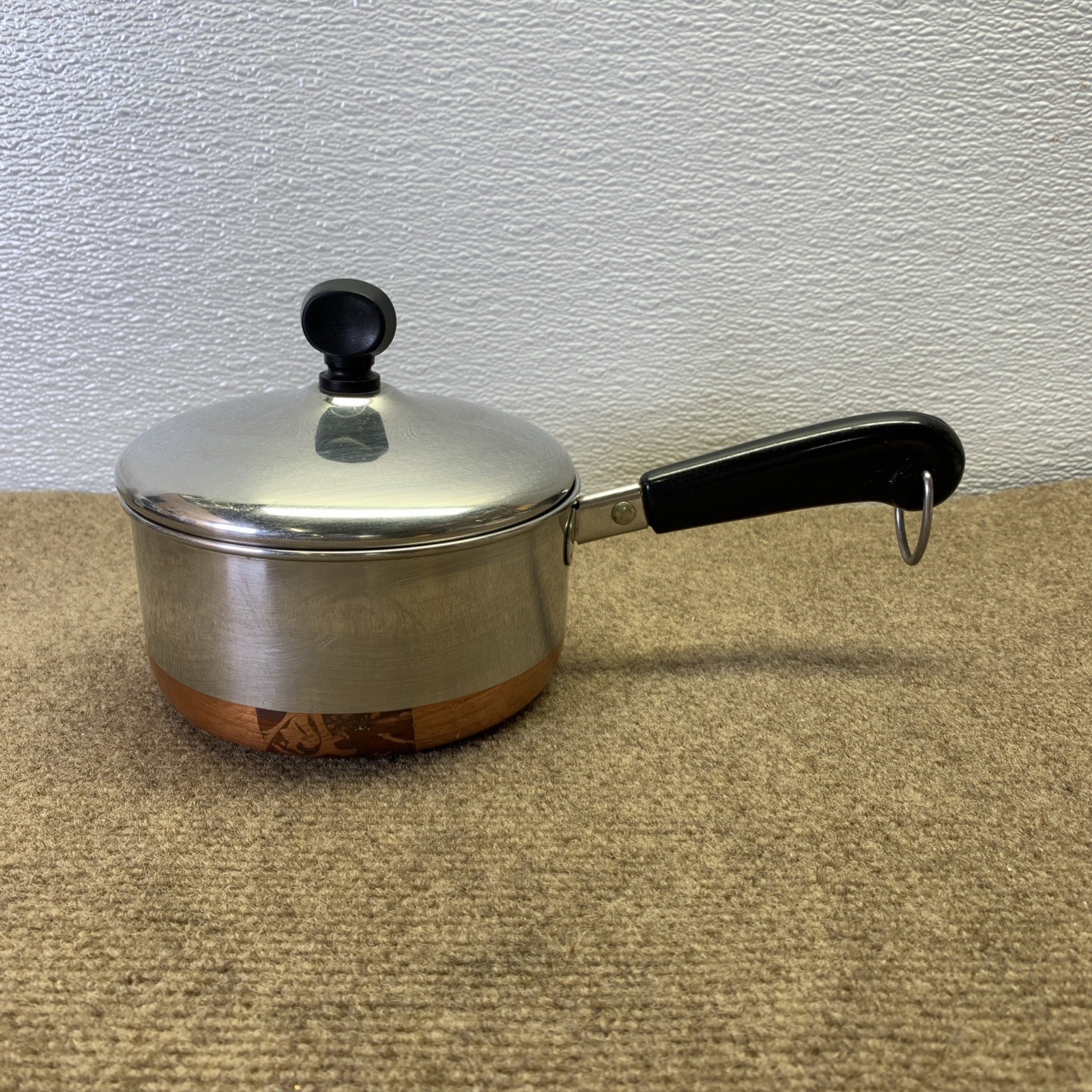 Vintage Revere Ware 1 Qt Saucepan w Lid Stainless Steel Pot