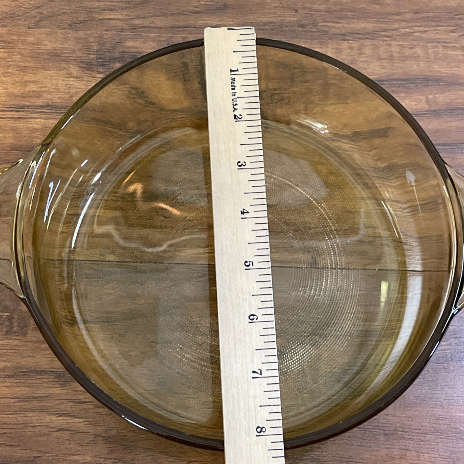 Vintage 1960’s Dynaware Pyr-O-Rey Casserole Dish Yellow Amber Mexico