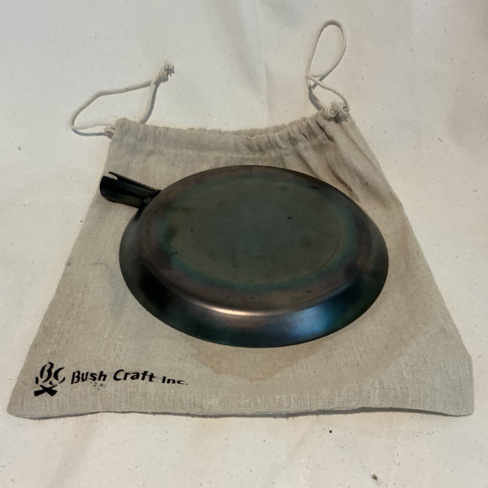 Bush Craft Bonfire Skillet Frying Pan St Pair Deep and Shallow Made in Japan