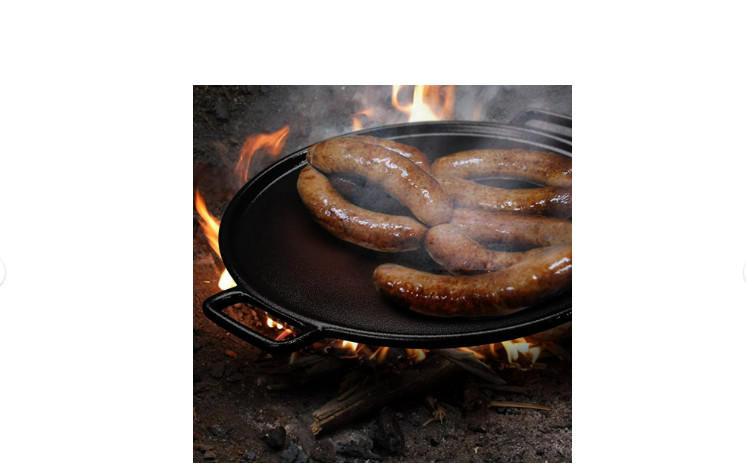 14 Inch Pre-Seasoned Cast Iron Pizza Pan for Oven Stovetop Grill