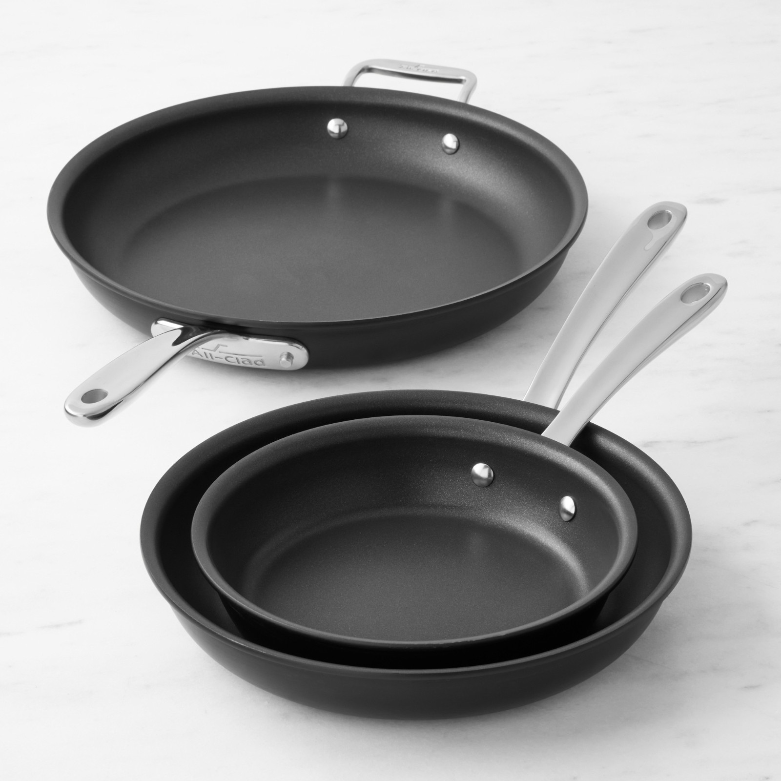 All-Clad NS Pro Nonstick Fry Pan Set 3-Piece 8 10 12 Inch Induction