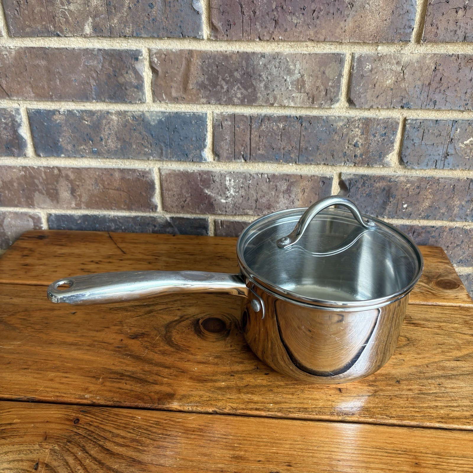 Potobelo Stainless Steel 2QT/1.9L Sauce Pan Italy With Glass Lid