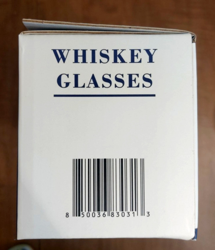 Servappetit 4-pieces Whiskey Glasses 10.5oz Bar, Liquor Blue Tint Very Nice