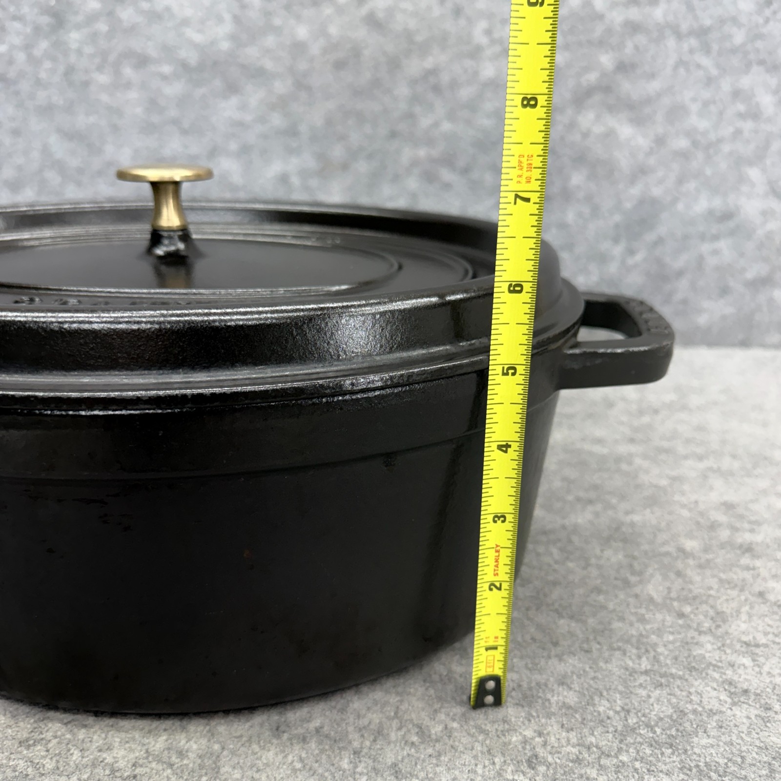 Staub Matte Black Enameled Cast Iron 7 Qt Oval Dutch Oven La Cocotte #33 France