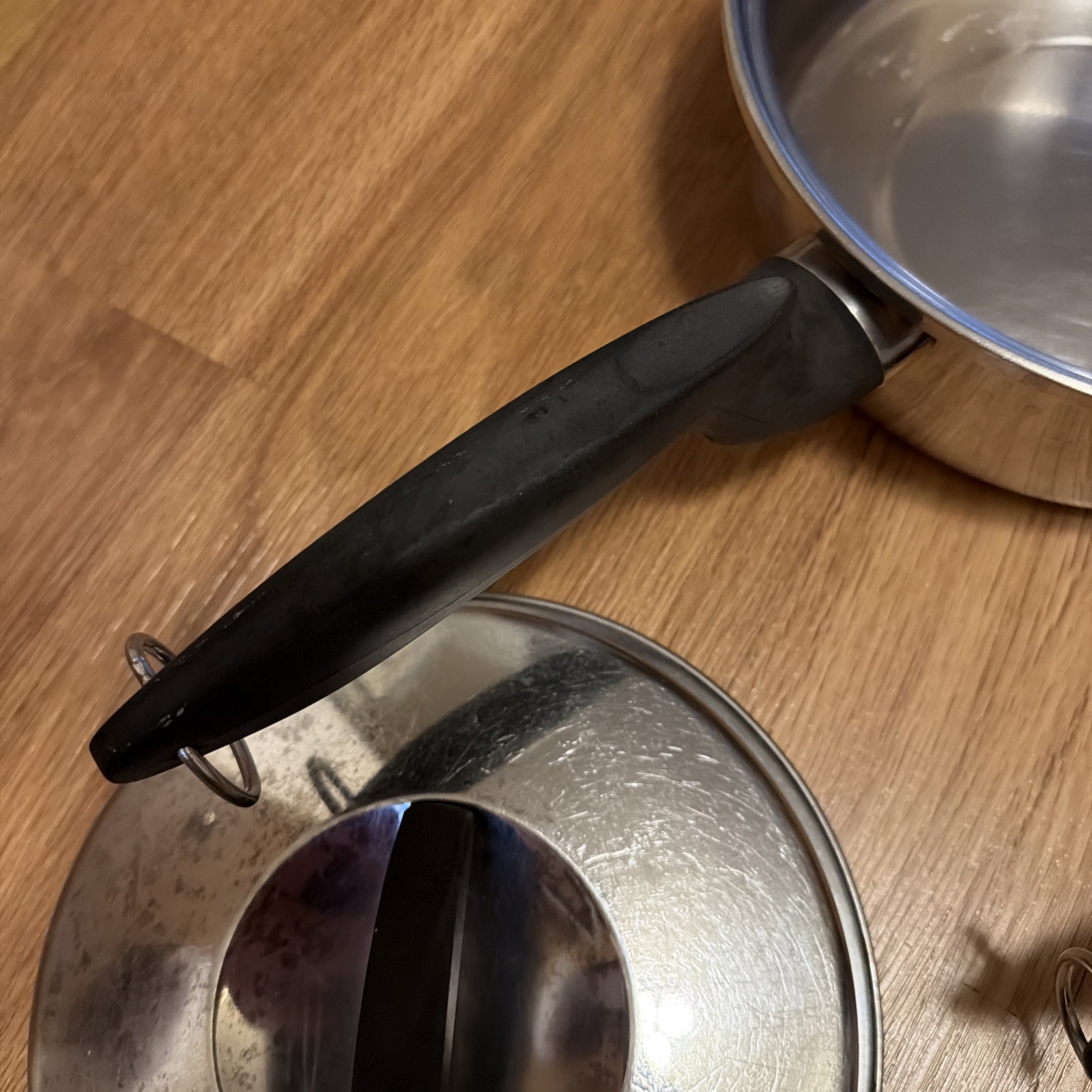 Deluxe Permanent Stainless Cookware Collection Sauce Pan And Skillets