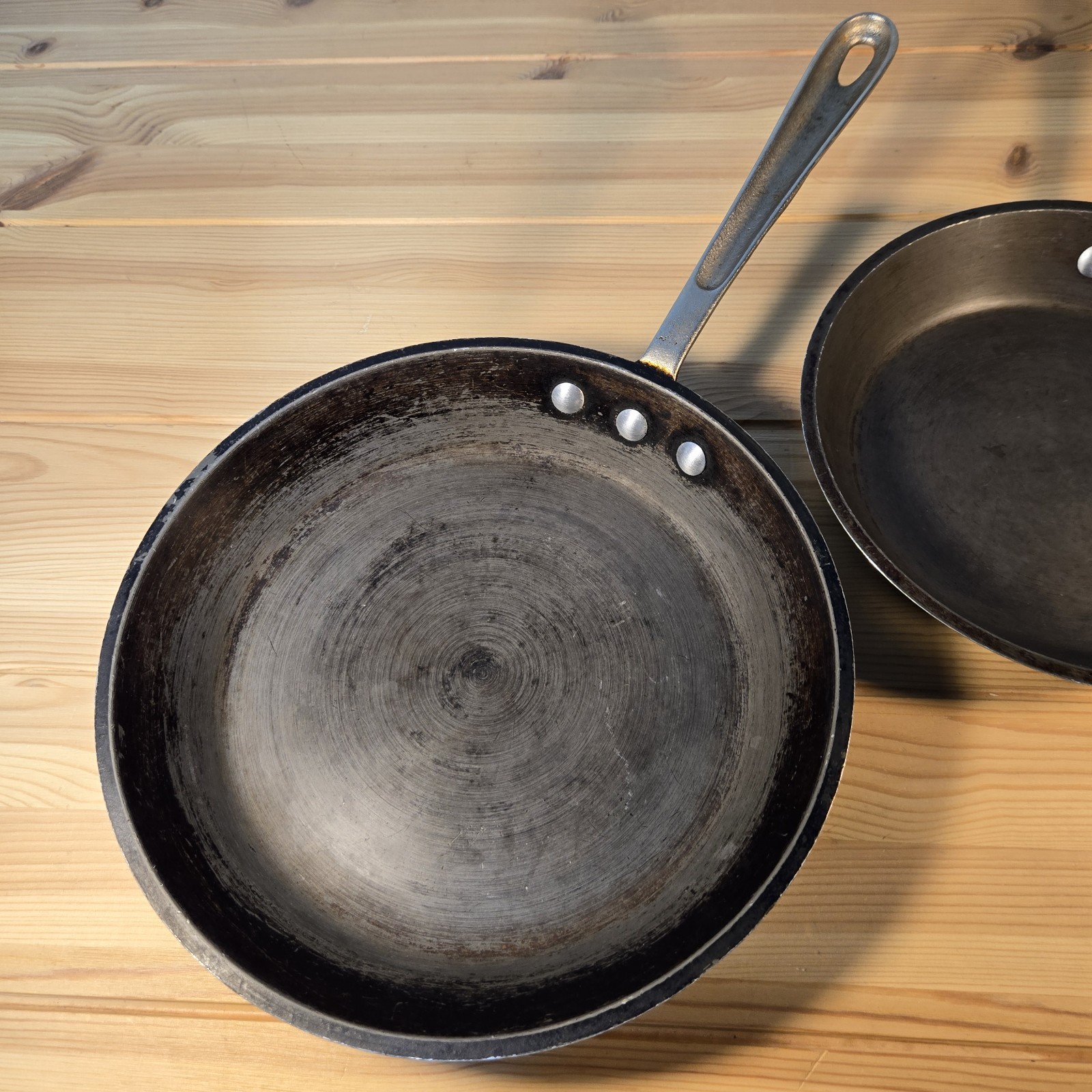 Lot 2 Vintage Meyer Professional Hard-Anodized Pan Commercial Cookware Hong Kong