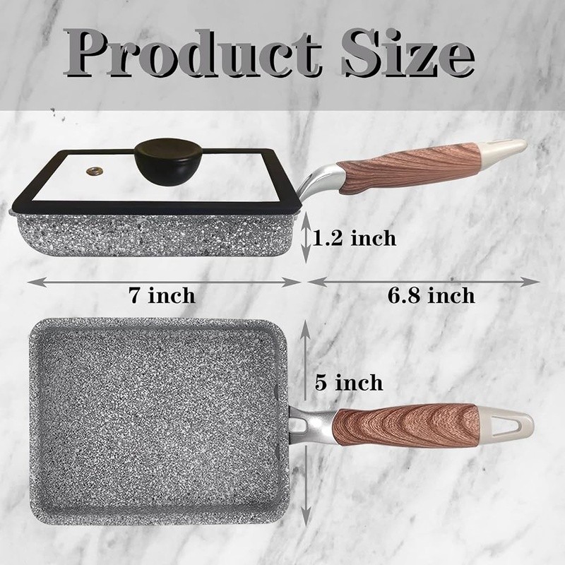 Japanese Omelet Pan Set Nonstick Cooking Tools Induction Electric Stove Cookware