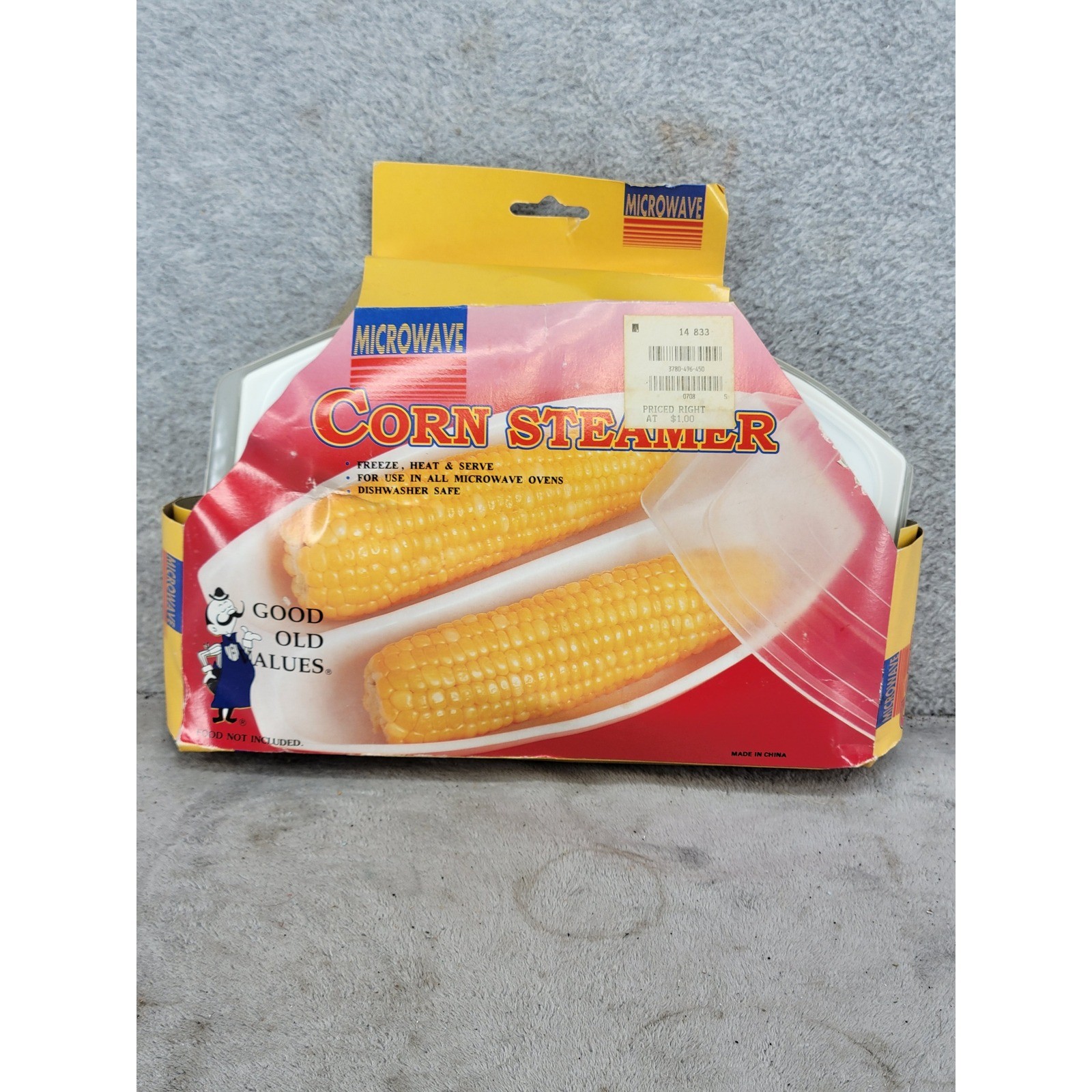 Good Old Values Vintage Microwave Corn Steamer 2 Ear Capacity Dishwasher Safe