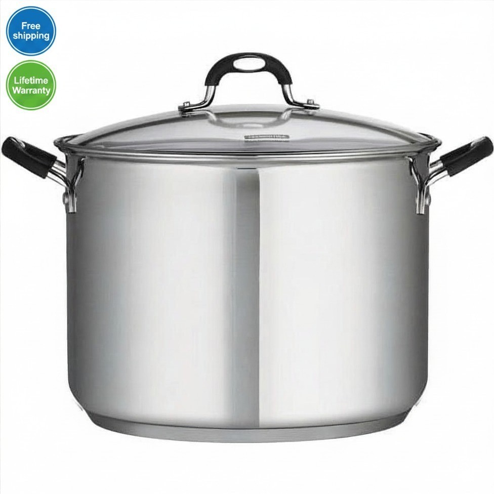 Tramontina 16 Quart Stainless Steel Covered Stock Pot lid