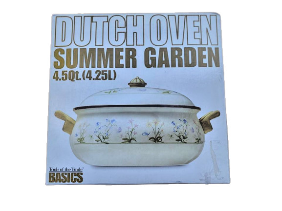 NEW Tools Of The Trade SUMMER GARDEN Enamel Ware Dutch OVEN CASSEROLE POT 4.25L