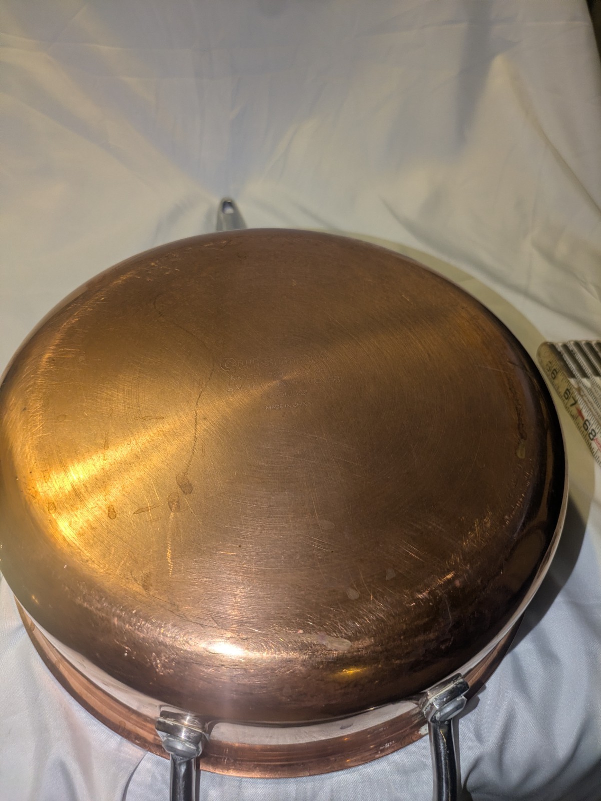 CUISINART COPPER BOTTOM SAUTE SKILLET PAN & LID COVER CTP333-24HT