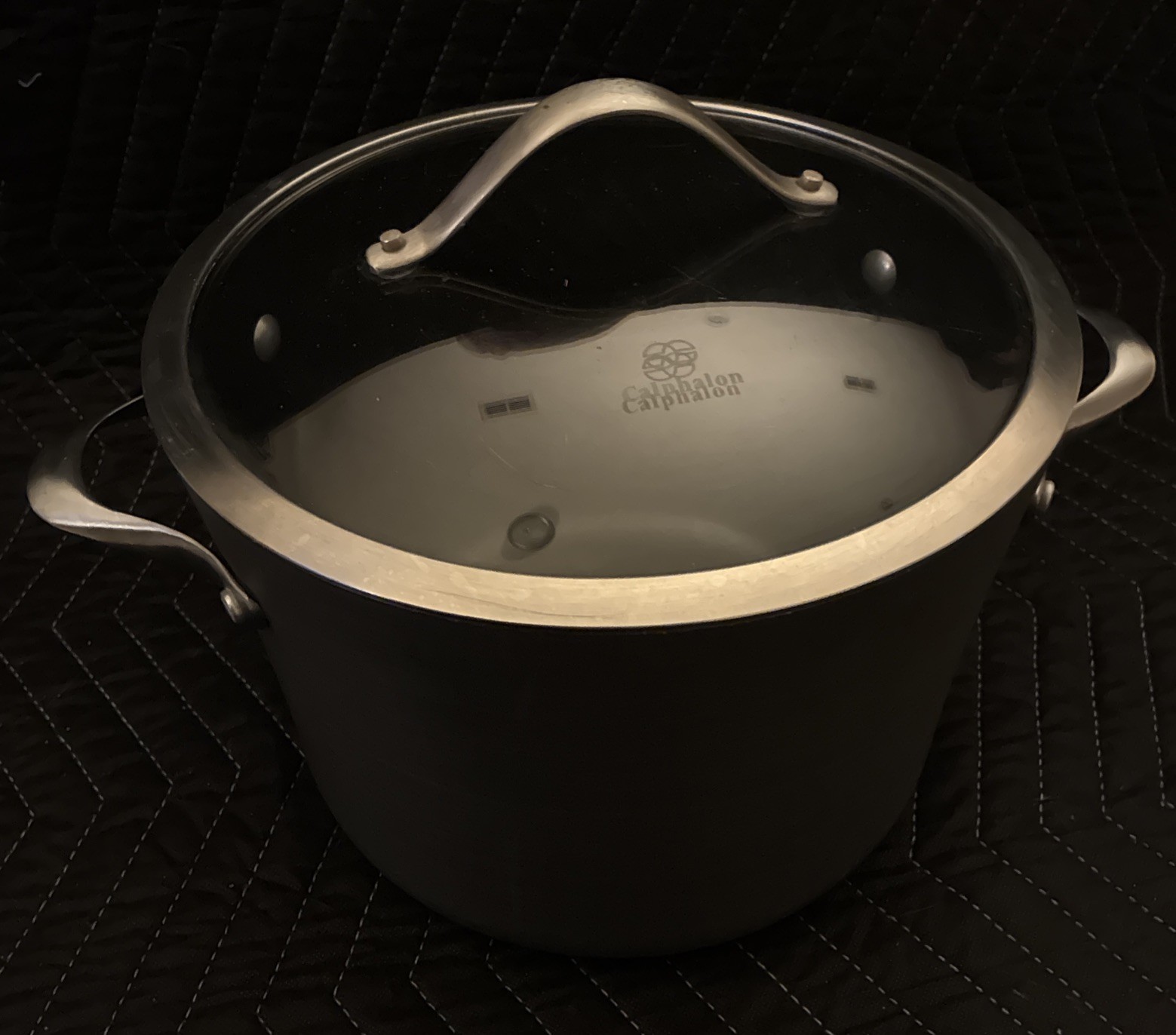 Calphalon 808 / 8qt Stock Pot #808 / Stainless Steel with Glass Lid / Oven Safe