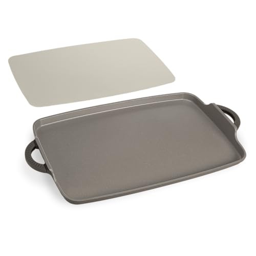 Goodful All-in-One Double Burner Griddle, Ceramic Nonstick, Durable Cast Aluminu