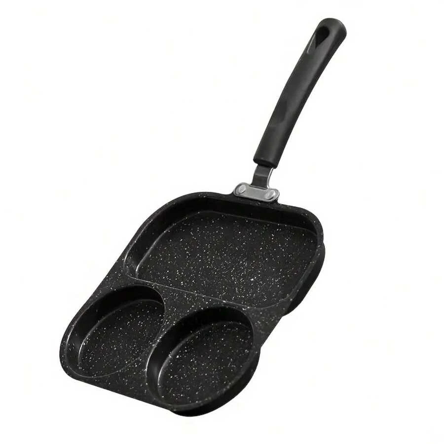 3-in-1 Cast Iron Breakfast Skillet Nonstick Frying Pan for Eggs Steak Sausage