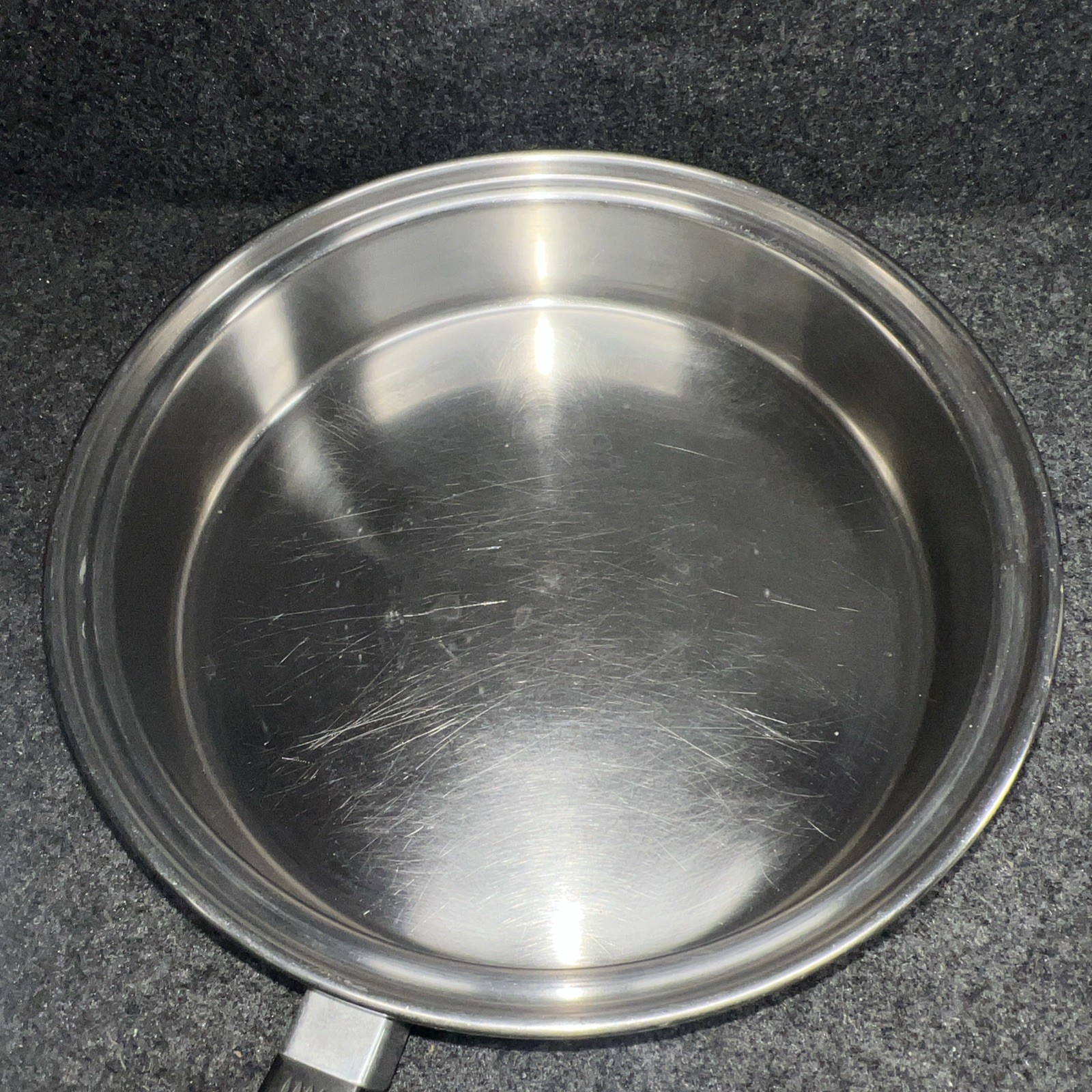 Vintage Kitchen Craft 9 1/2 in Sauté Pan With Lid 3 Ply 18-8 USA