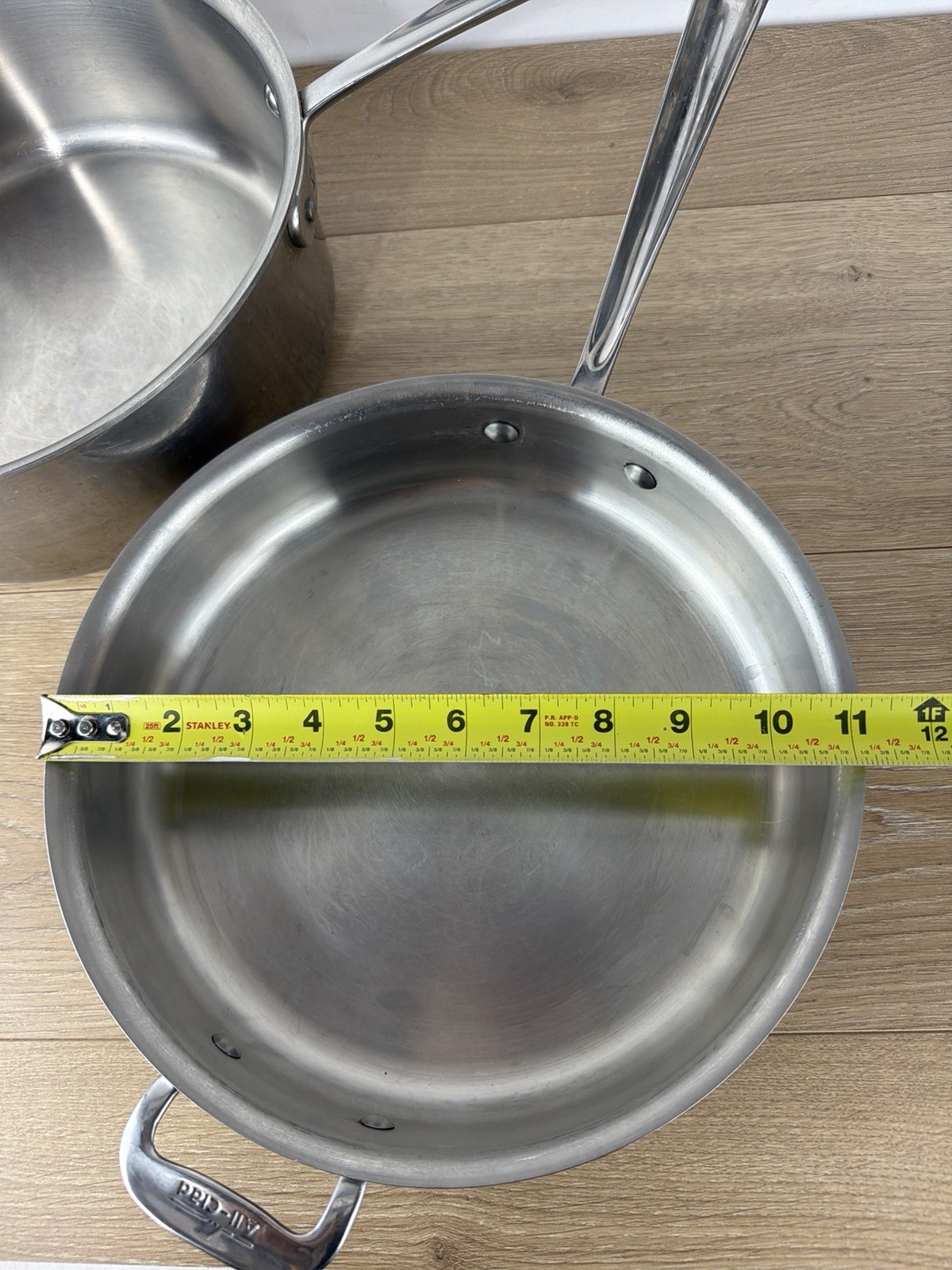 2 All Clad 11 Inch Stainless Steel Saute Skillet Pan 4.25” And 2.5” Deep -Read👇