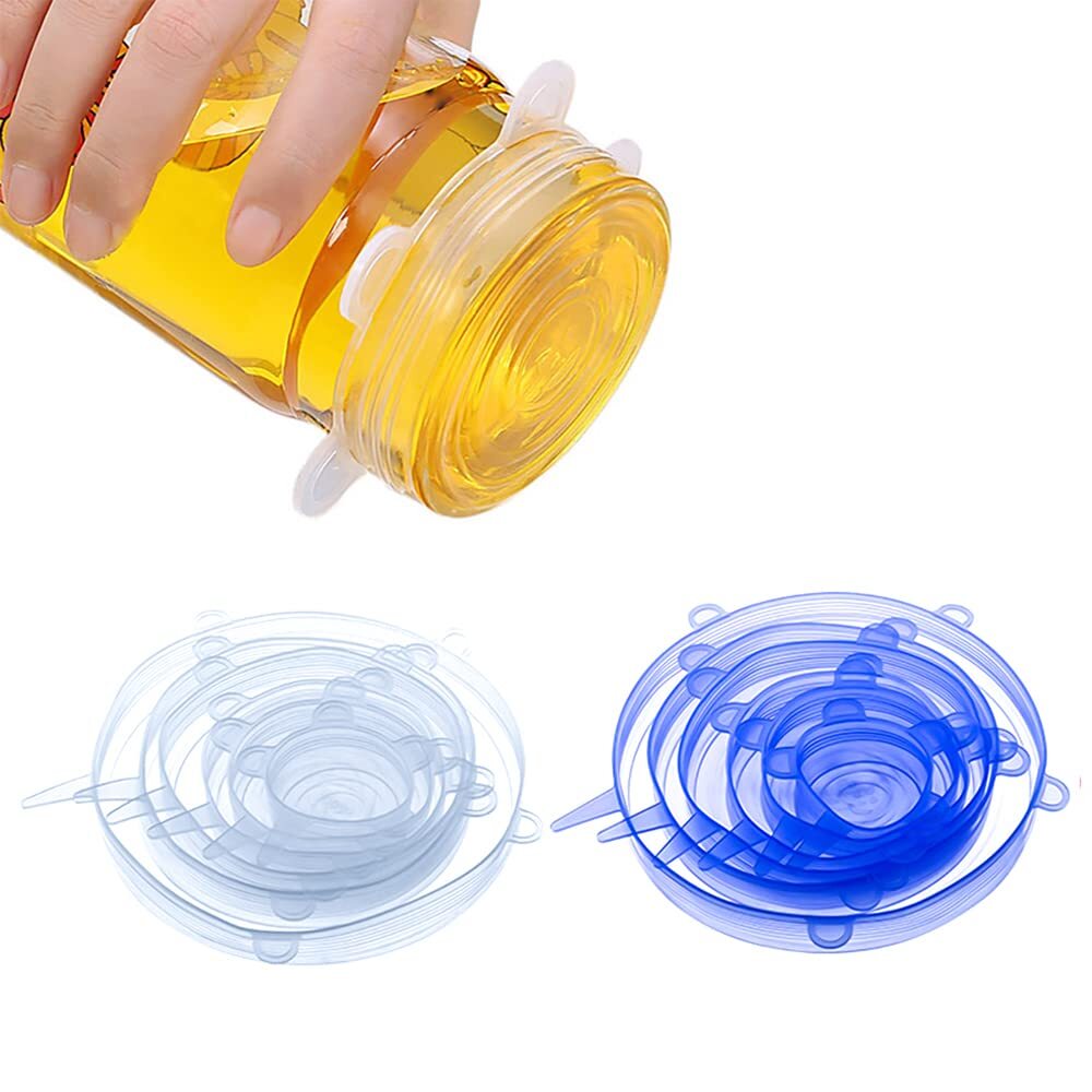 12 Pack 6 Sizes Reusable Silicone Stretch Lids Food Container Covers