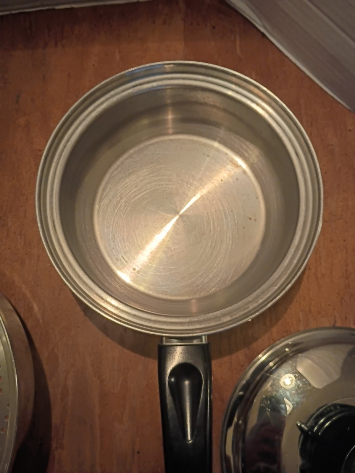 Lustre Craft Cookware 5 PC Set 1 & 2 Qt Pans Saucepans Steamer Lid 5PLY READ