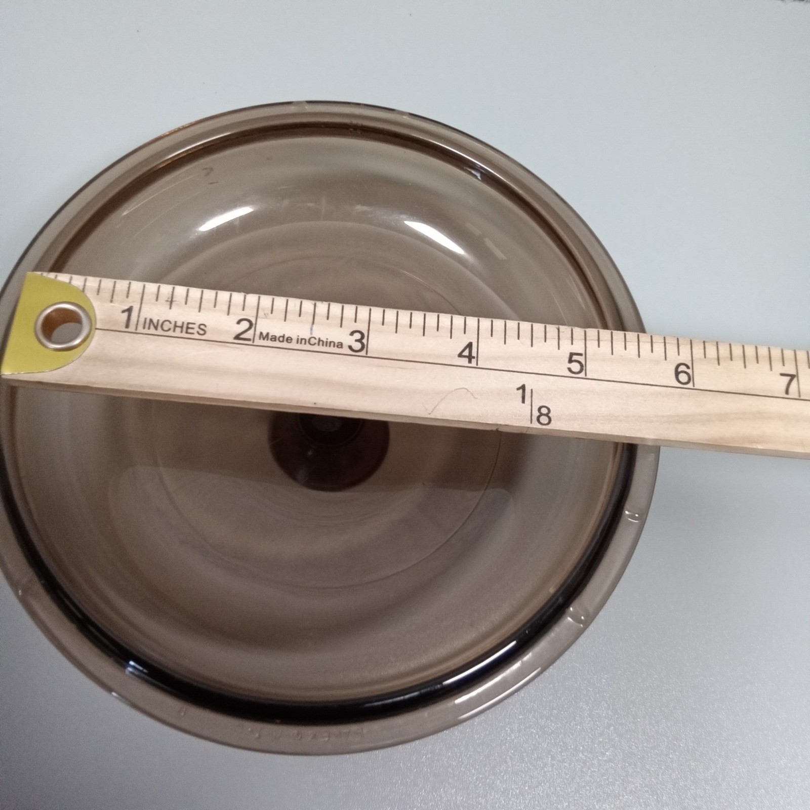 Pyrex Visions Amber Glass Replacement Lid V-1-C Brown 6.25 Inch Round V1C USA