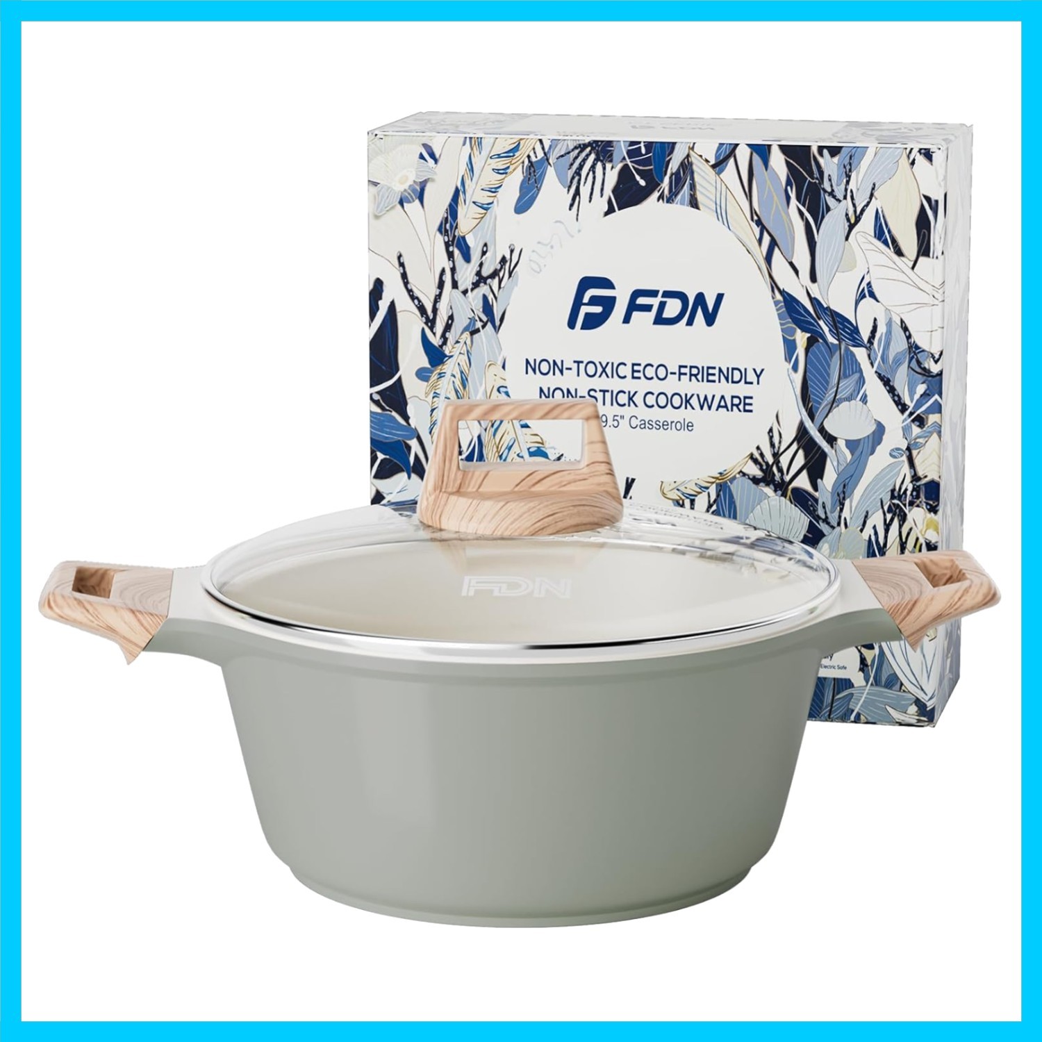 Titanium Ceramic Cooking Pot with Lid, Pfos & Pfoa Free Nonstick Stock Pot, L…