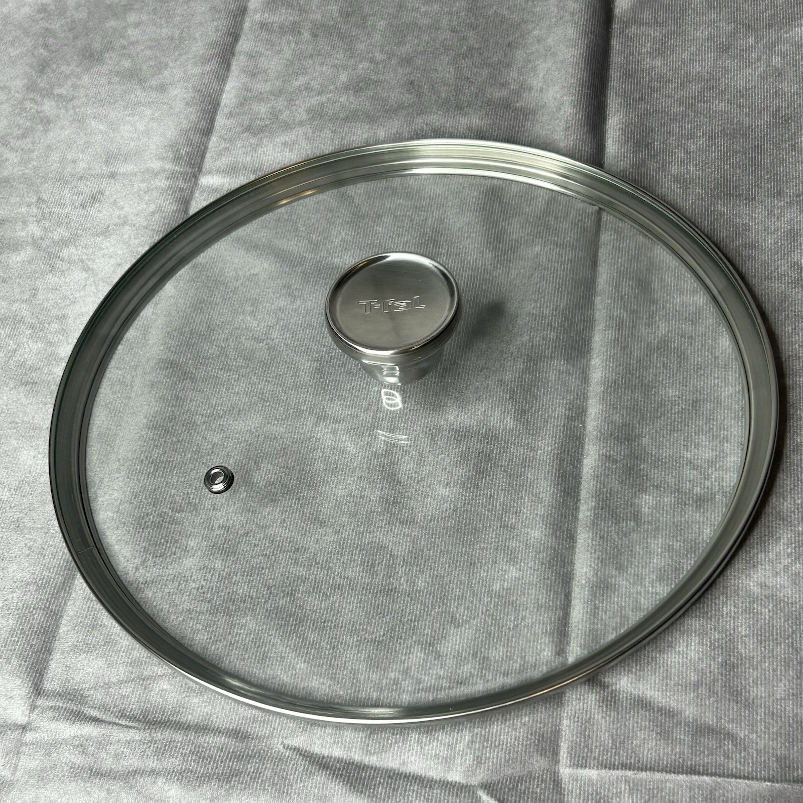 T-FAL Replacement Glass Lid for 10″ Inner Lip Fry Pan Stock Pot Stainless Knob