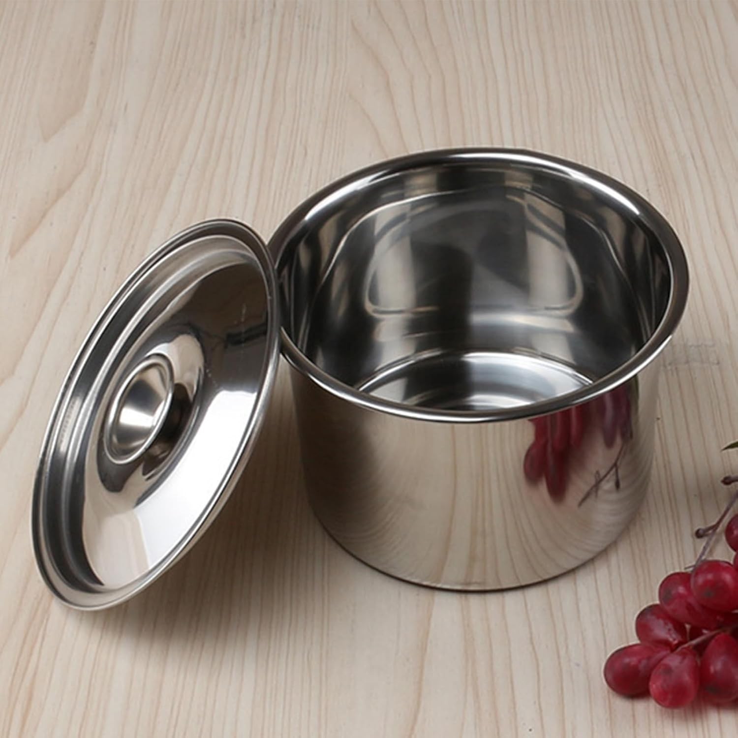 Stock Pot with Lid, Stew Pot with Lid Stainless Steel Stockpot for Induction