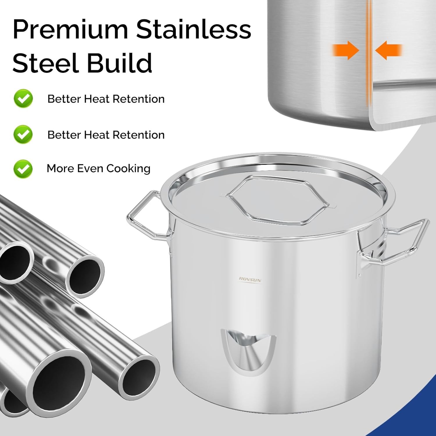 24 QT Stainless Steel Tamale Steamer Pot for Seafood Crab Vegetables Cooking