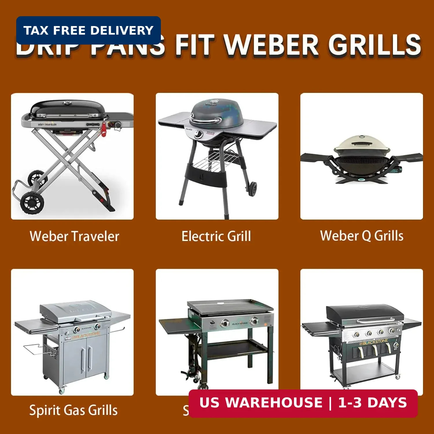 Aluminum Drip Pans for Weber – Disposable Foil Grease Trays Compatible with Webe