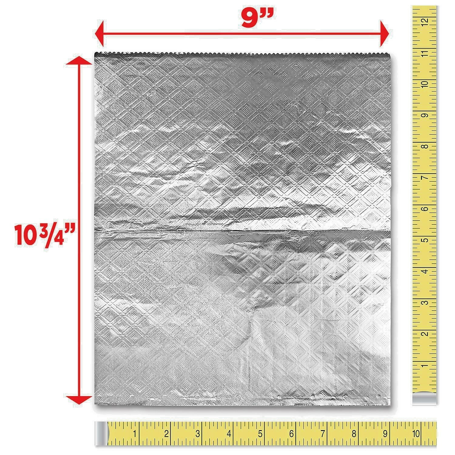 (500 SHEETS) 9″ x 10 3/4″ POP UP ALUMINUM FOIL SHEETS BAKED POTATOES/USA MADE