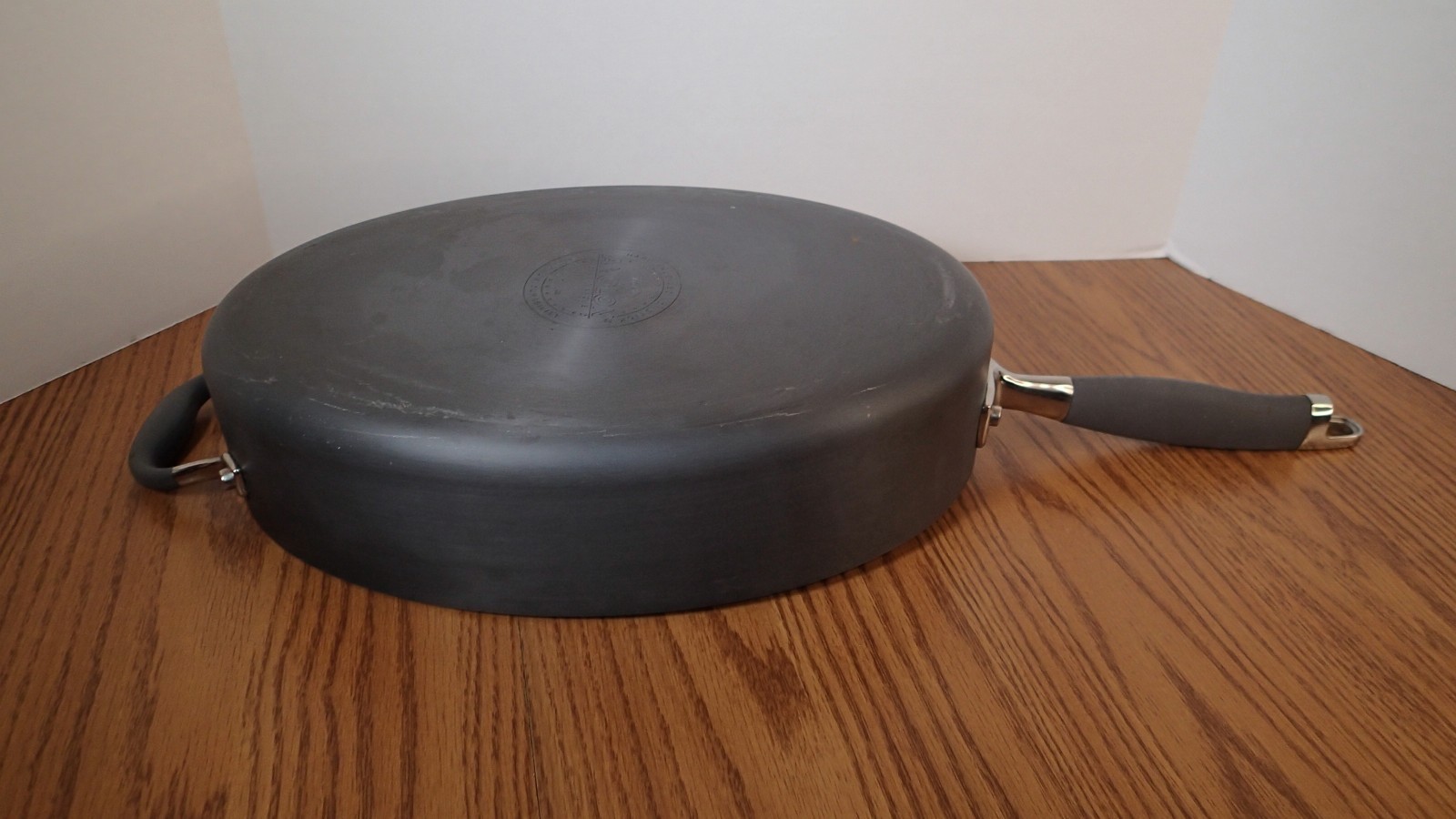 Anolon Advanced 5QT 4.7L Hard Anodized Non Stick Deep Oval Pan HELPER HANDLE LID